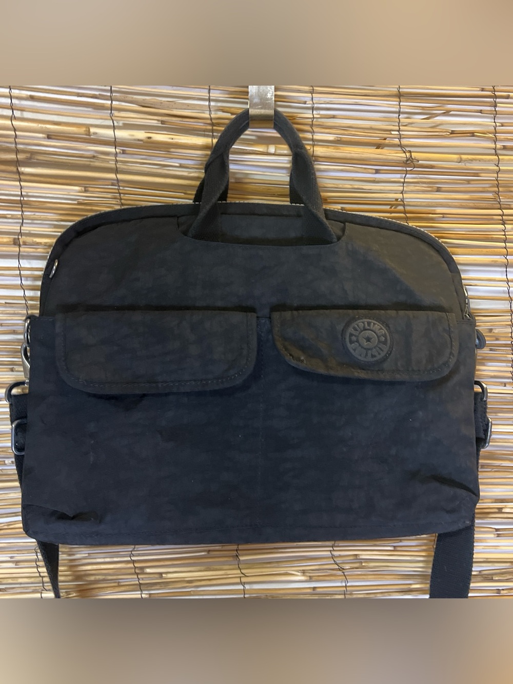 Kipling Black Men's Laptop Bag with Top Handles